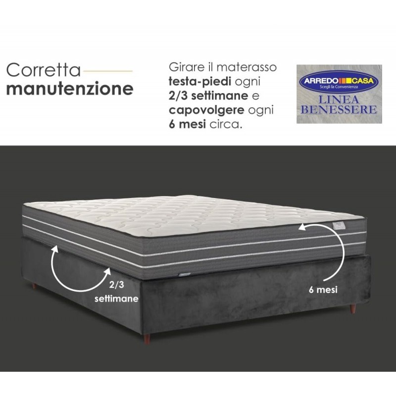 MATERASSO MATRIMONIALE IN MEMORY FOAM 160 X 190 H. 28 CONFORT DELUXE