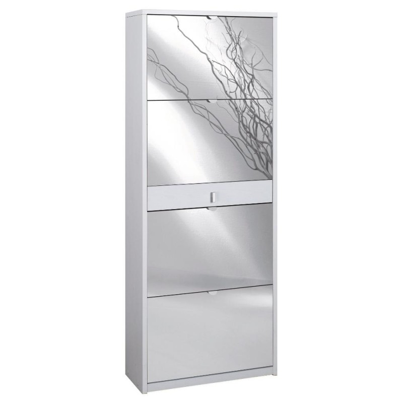 SETTIMINO SPILLO 7 CASSETTI LACCATO BIANCO ANTICO OPACO - Arredo Casa