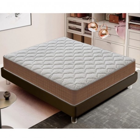 MATERASSO 1 PIAZZA E MEZZA  ORTOPEDICO 140 X 190 MODELLO NAPOLI CON 1600 MOLLE INSACCHETTATE E MEMORY FOAM  H. 25 CM.