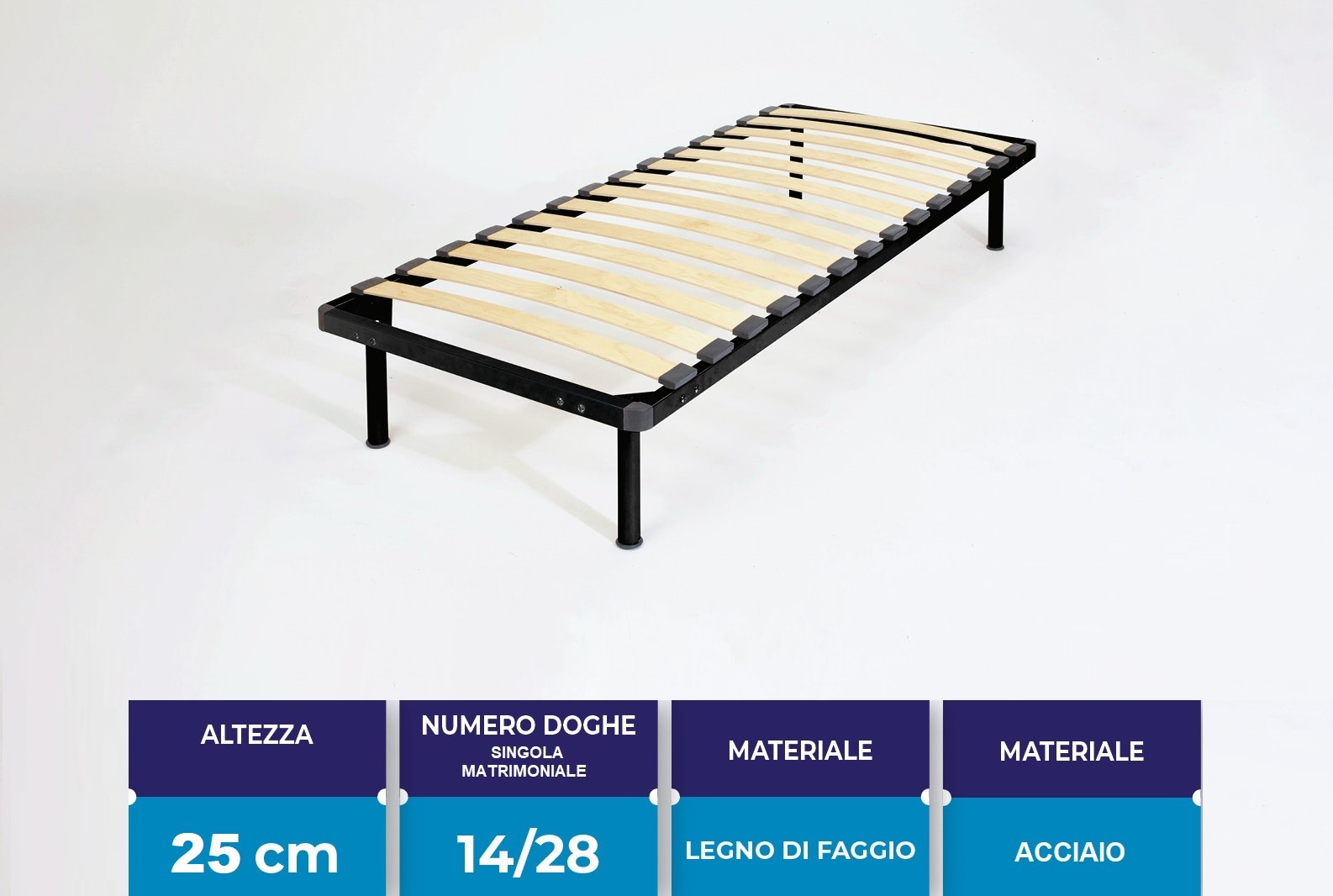 Alcube Lettino 70x140 cm NOAH I SET inclusi rete a doghe e