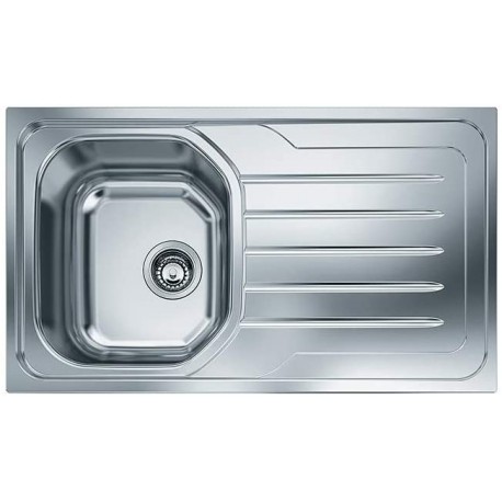 LAVELLO FRANKE  SERIE INCASSO 1 VASCA A SX IN ACCIAIO INOX AISI 304 18/10 MODELLO ONDA LINE  86 X 50