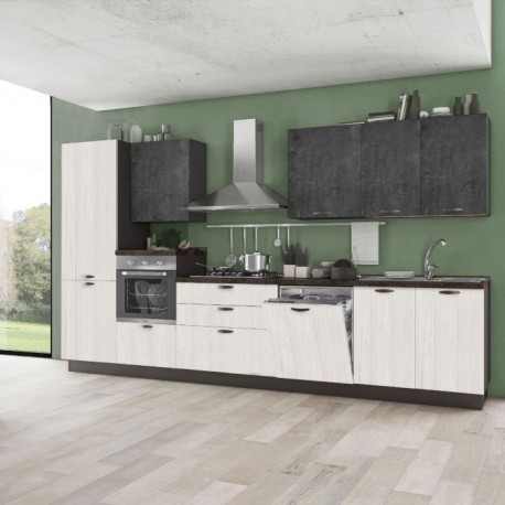 CUCINA COMPONIBILE MODELLO ARDESIA CON LAVASTOVIGLIE VERSIONE SX