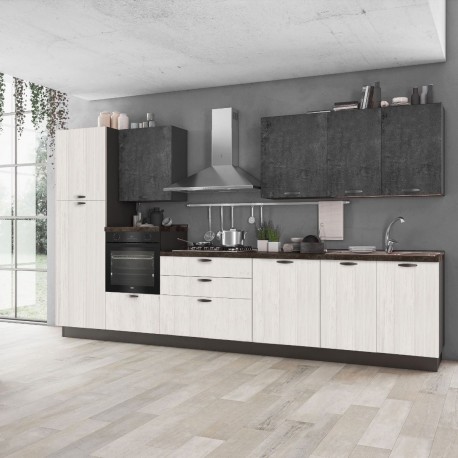 CUCINA COMPONIBILE MODELLO ARDESIA CON LAVASTOVIGLIE VERSIONE SX