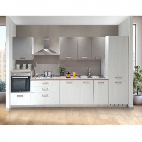 CUCINA COMPONIBILE MODELLO UTOPEA CON LAVASTOVIGLIE VERSIONE DX