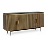 CREDENZA VIRAT  STILE COZY IN LEGNO MASSELLO RIVESTITA IN OTTONE ANTICATO CON 4 ANTE BATTENTI  L.160 CM.