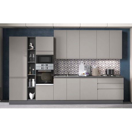 CUCINA COMPONIBILE  MODELLO STARFUNKY CON LAVASTOVIGLIE CON MANIGLIA A GOLA