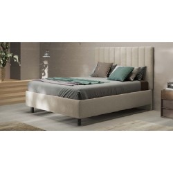 LETTO MATRIMONIALE MODELLO TEDDY CON CONTENITORE IN TESSUTO BOUCLE'