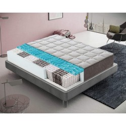 MATERASSO SINGOLO  80 X 190 MODELLO HYBRID CON 800 MOLLE INSACCHETTATE CON 4 CM DI MEMORY FOAM  H. 25 CM. CON  9 ZONE DI CONFORT