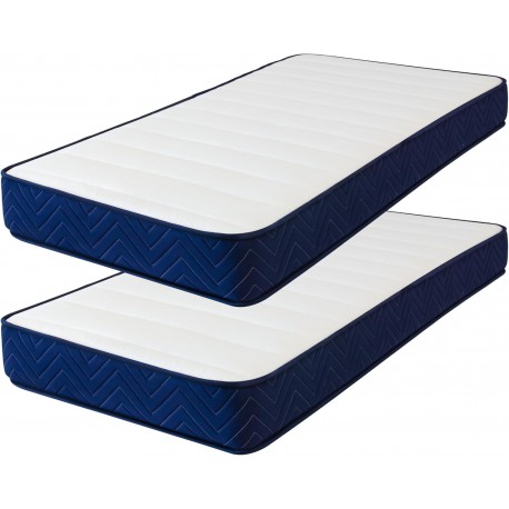 KIT N. 2 MATERASSI SINGOLI IN MEMORY FOAM 80 X 190 H. 20 CONFORT MAT PLUS