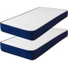 KIT N. 2 MATERASSI SINGOLI IN MEMORY FOAM 80 X 190 H. 20 CONFORT MAT PLUS