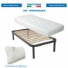 KIT NORVEGIAN COMPOSTO DA: RETE ORTOPEDICA E MATERASSO MEMORY SINGOLO 80X190 H. 20 CM CON CUSCINO OMAGGIO