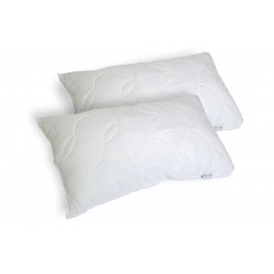 COPPIA DI GUANCIALI IN FIOCCO DI MEMORY FOAM COLORE BIANCO L.75 P. 45 H. 15